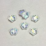 Czech Pressed Glass Bead - Star 08MM CRYSTAL AB