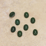 Glass Medium Dome Cabochon - Oval 07x5MM FOREST GREEN