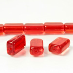 Glass Bead TablePolished -  Cushion 12x8MM RUBY