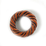 Plastic Bead - Twisted Round Ring 27MM INDOCHINE LIGHT BROWN