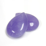 Gemstone Flat Back Cabochon - Pear 25x18MM QUARTZ DYED #16 PURPLE