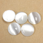 Fiber-Optic Cabochon - Round 13MM CAT'S EYE WHITE