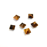 Gemstone Cabochon - Square Pyramid Top 04x4MM TIGEREYE