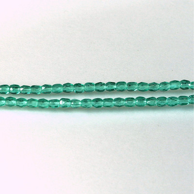 Czech Glass Fire Polish Bead - Round 02MM DARK EMERALD