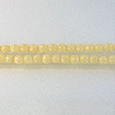 Czech Glass Fire Polish Bead - Round 04MM MATTE JONQUIL 43414