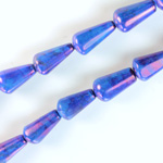 Gemstone Bead - Pear Smooth 15x8MM HOWLITE DYED LAPIS