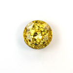 Glass Point Back Tin Table Cut (TTC) Foiled - Round 18MM JONQUIL