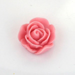 Plastic Carved No-Hole Flower 20MM MATTE DUSTY PINK