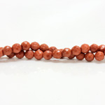 Man-made Bead - Faceted Round 06MM BROWN GOLDSTONE