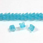 Czech Pressed Glass Bead - Cap 06MM MATTE AQUA