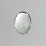Czech Glass Medium Dome Transparent Cabochon - Oval 25x18MM CRYSTAL Unfoiled