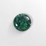 Glass Medium Dome Lampwork Cabochon - Round 18MM GREEN OPAL (02420)