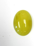 Italian Plastic Flat Back Cabochon - Oval 25x18MM CHARTREUSE NUVOLATO (4788)