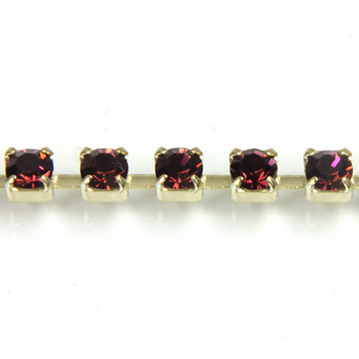 Preciosa MAXIMA Crystal Rhinestone Cup Chain - PP24 (SS12) BURGUNDY-RAW
