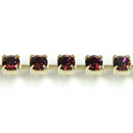 Preciosa MAXIMA Crystal Rhinestone Cup Chain - PP24 (SS12) BURGUNDY-RAW