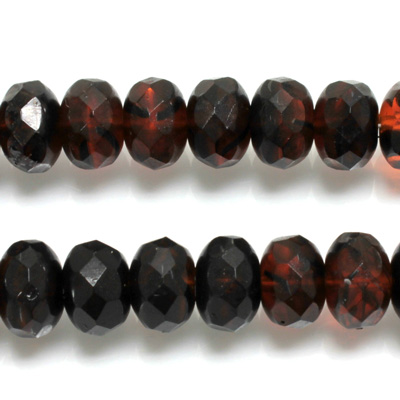 Czech Glass Fire Polish Bead - Rondelle Donut 11x7MM TORTOISE