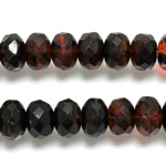Czech Glass Fire Polish Bead - Rondelle Donut 11x7MM TORTOISE