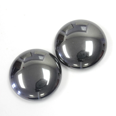 Gemstone Cabochon - Round 20MM HEMATITE