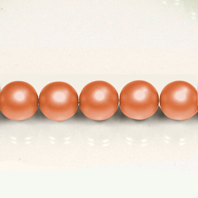 Czech Glass Pearl Bead - Round 16MM MATTE PUMPKIN 85321