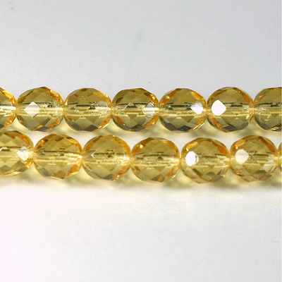 Czech Glass Fire Polish Bead - Round 08MM LT TOPAZ