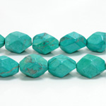 Gemstone Bead - Baroque Medium Nugget HOWLITE-DYED CHINESE TURQUOISE