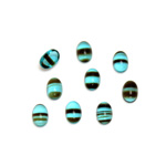 Glass Medium Dome Cabochon - Oval 06x4MM BLUE TORTOISE