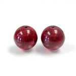 Czech Glass Lampwork Bead - Round 14MM FLAWED RUBY