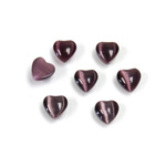 Fiber-Optic Cabochon - Heart 06MM CAT'S EYE PURPLE