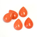 Gemstone Cabochon - Pear 14x10MM DOLOMITE DYED CORAL
