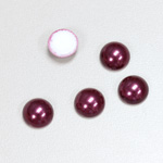 Glass Medium Dome Cabochon Pearl Spray Finish - Round 10MM AMETHYST