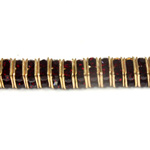 Czech Rhinestone Rondelle - Square 04.5MM SIAM-GOLD