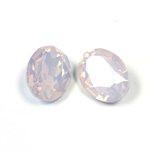 Cut Crystal Point Back Fancy Stone Foiled - Oval 18x13MM OPAL ROSE
