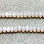 Czech Glass Fire Polish Bead - Rondelle Donut 05x3MM OPAL WHITE