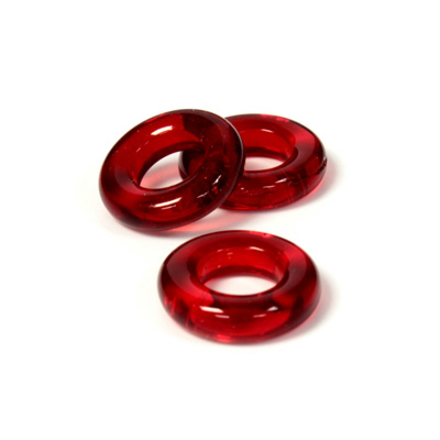 Czech Pressed Glass Ring - 14MM RUBY