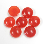 Gemstone Flat Back Cabochon - Round 11MM QUARTZ DYED #44 RED