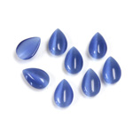 Fiber-Optic Cabochon - Pear 10x6MM CAT'S EYE BLUE
