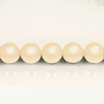 Czech Glass Pearl Bead - Round 08MM MATTE CREME 75440