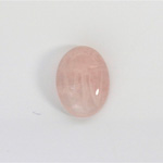 Gemstone Flat Back Carved Scarab 18x13MM ROSE QUARTZ