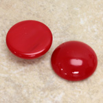 Glass Medium Dome Cabochon - Round 20MM CHERRY RED