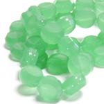 Chinese Cut Crystal Bead - Round Disc Side Drilled 06MM OPAL GREEN