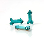German Glass Flat Back Foiled Mirror - Arrow 10x4 ZIRCON