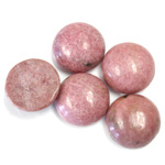 Gemstone Cabochon - Round 14MM RHODONITE