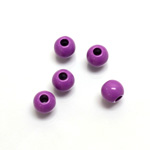 Plastic Bead - Smooth Large Hole  Round 08MM BRIGHT PURPLE