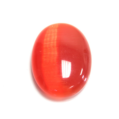 Fiber-Optic Cabochon - Oval 30x22MM CAT'S EYE ORANGE