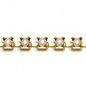 Czech Pearl Cup Chain PP24 WHITE PEARL-BRASS