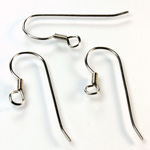 Brass Earwire - Fish Hook Long with Coil Stainless Steel