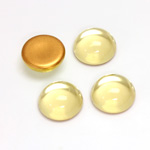 Glass Medium Dome Foiled Cabochon - Round 13MM JONQUIL