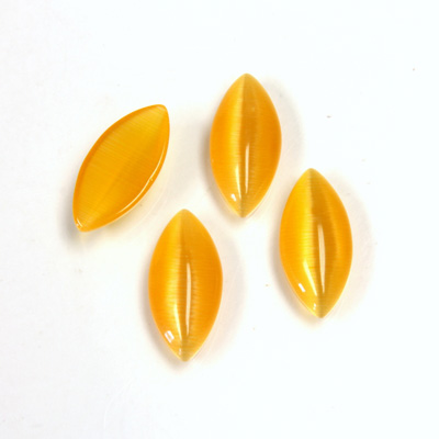 Fiber-Optic Cabochon - Navette 14.5x6.5MM CAT'S EYE SUN