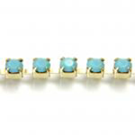 Preciosa MAXIMA Crystal Rhinestone Cup Chain - PP24 (SS12) TURQUOISE-RAW