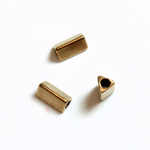 Brass Bead - Lead Safe - Triangle Tube 06x4MM RAW BRASS less than 100ppm